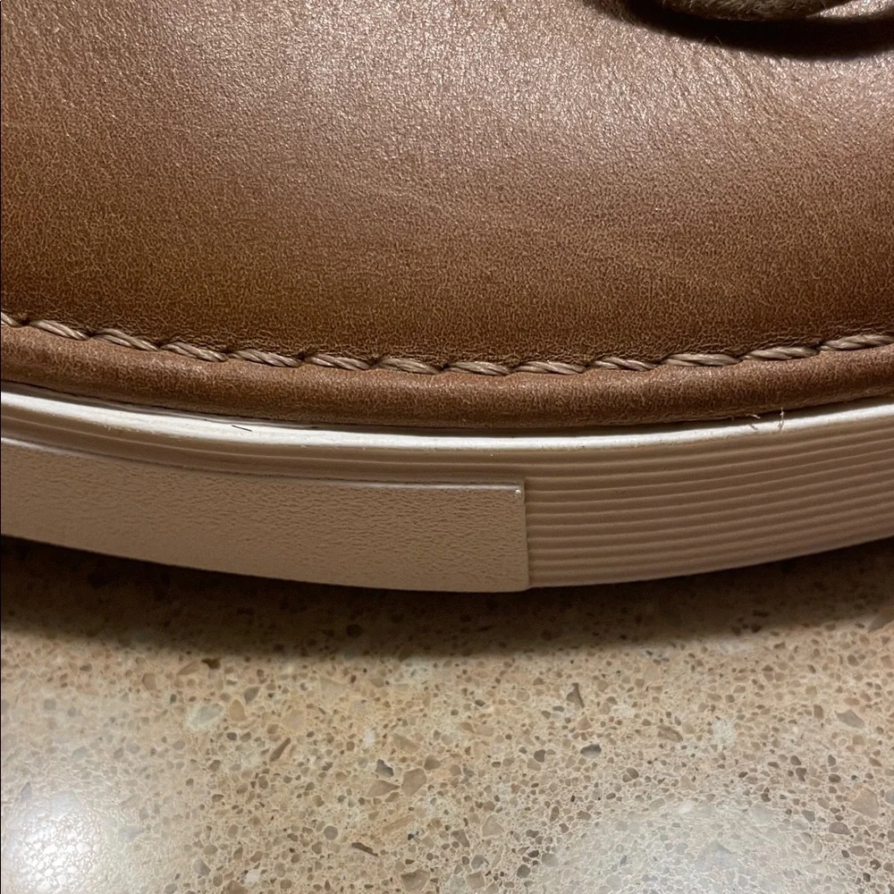 Johnston & Murphy Chestnut Brown Leather Derby Sneakers